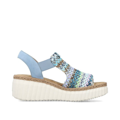 Rieker 69172-91  Multi Wedge Ladies Sandal