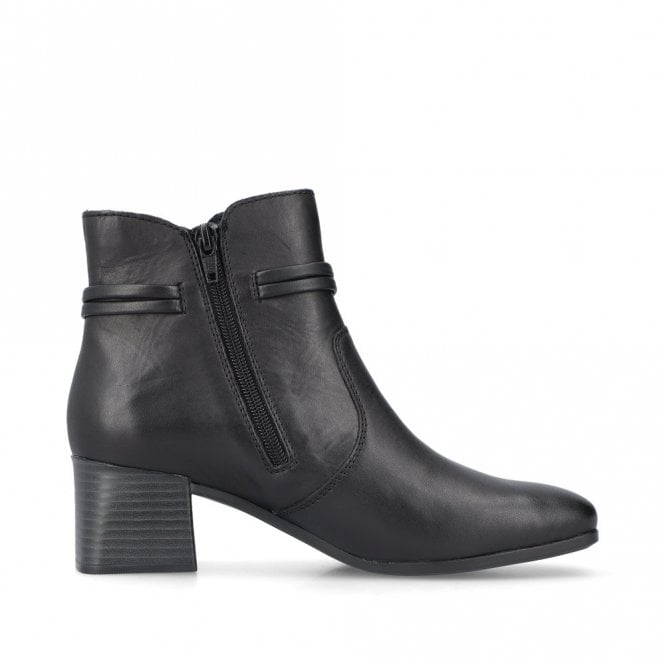 Rieker 70973-00 Ladies Black Ankle Boot