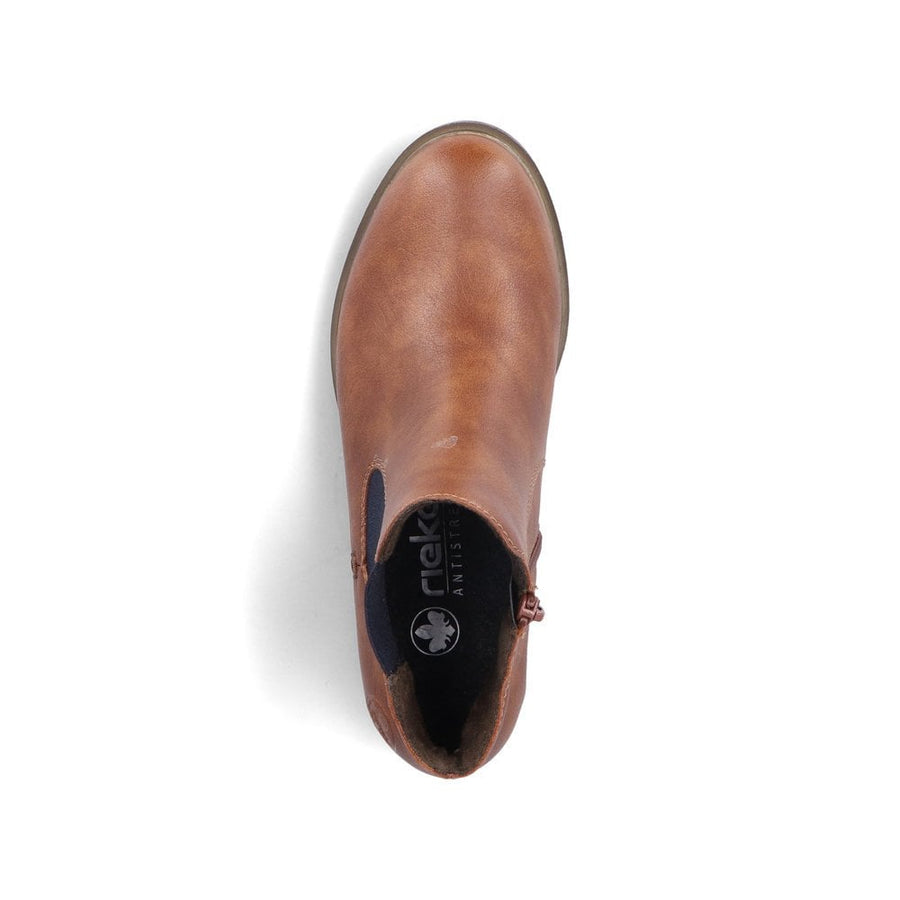 RIEKER 72254-24 Ladies Brown Chelsea Boot