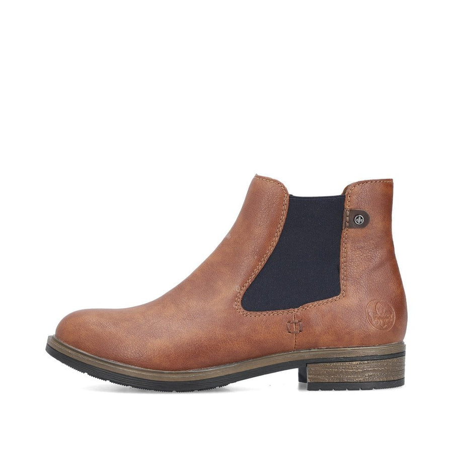 RIEKER 72254-24 Ladies Brown Chelsea Boot