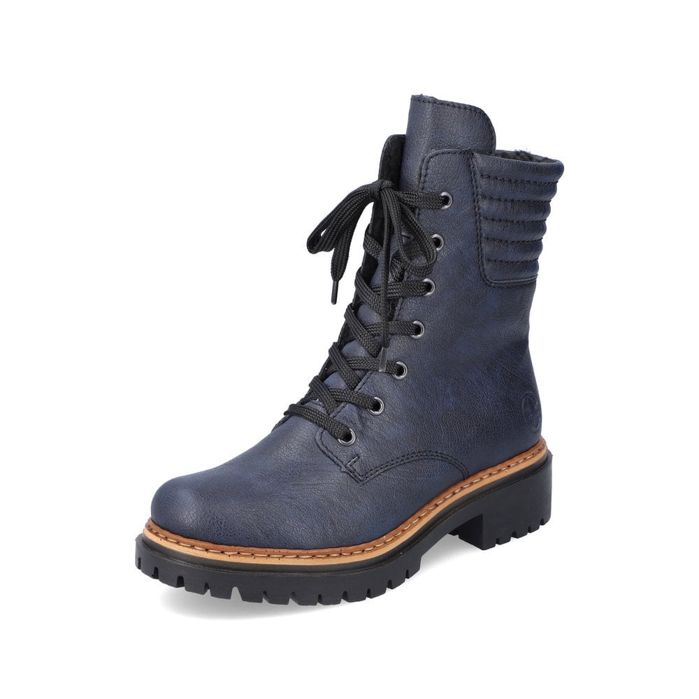 Rieker 72600-14 Ladies Blue Ankle Boot