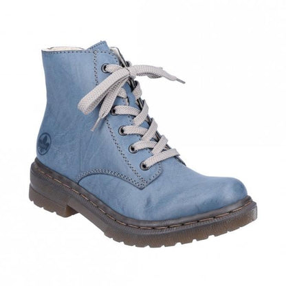 Rieker 78240-14 Ladies Blue Ankle Boots
