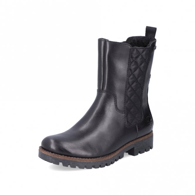 Rieker 78580-00 Ladies Black Ankle Boot