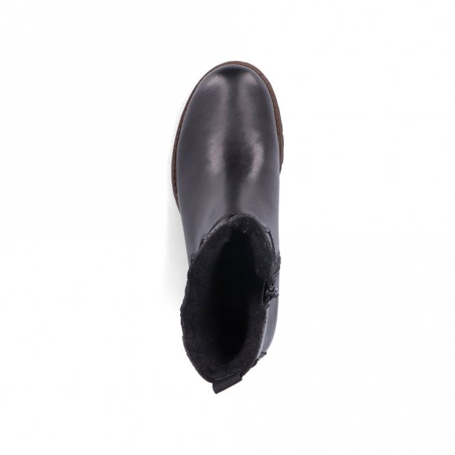 Rieker 78580-00 Ladies Black Ankle Boot