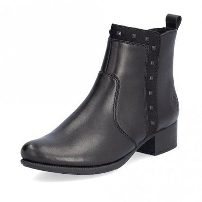 Rieker 78657-00 Ladies Black Ankle Boot