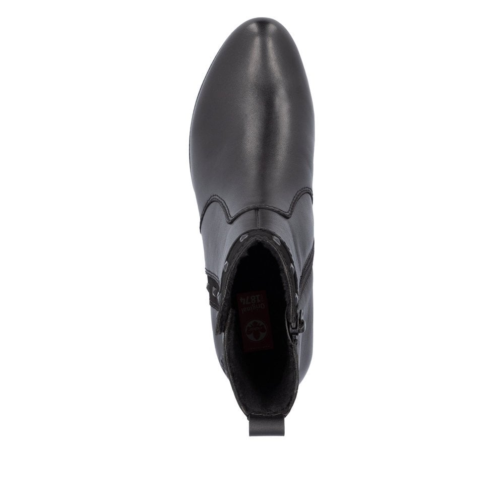 Rieker 78657-00 Ladies Black Ankle Boot