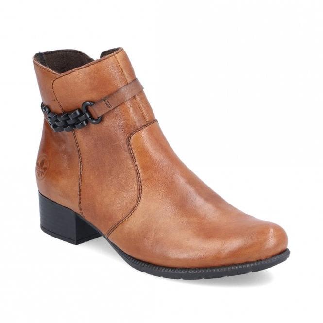 Rieker 78676-25 Ladies Brown Ankle Boot