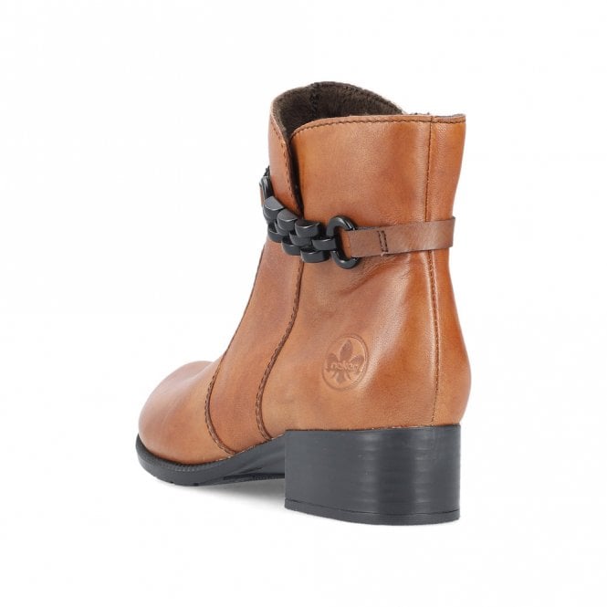 Rieker 78676-25 Ladies Brown Ankle Boot