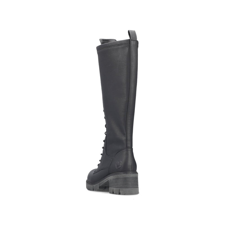 Rieker 92044-00 Ladies Black Lace Boot