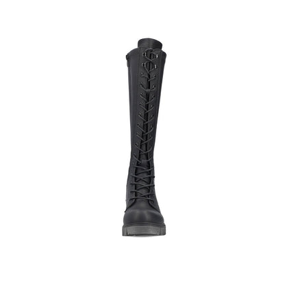 Rieker 92044-00 Ladies Black Lace Boot