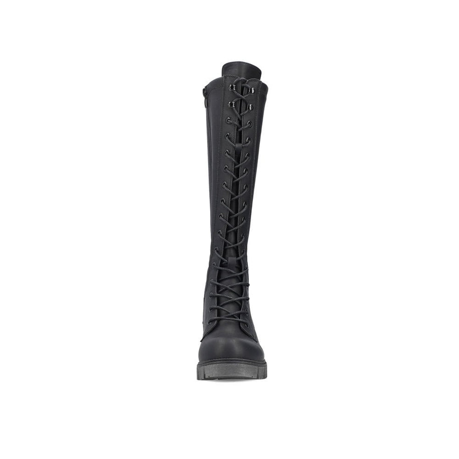 Rieker 92044-00 Ladies Black Lace Boot