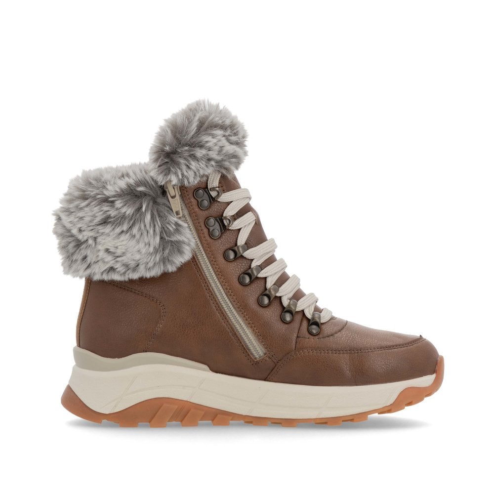 Rieker W0063-22 Evolution Ladies Brown Boot