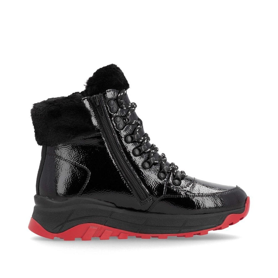Rieker W0063-01 Evolution Ladies Black Patent Boot