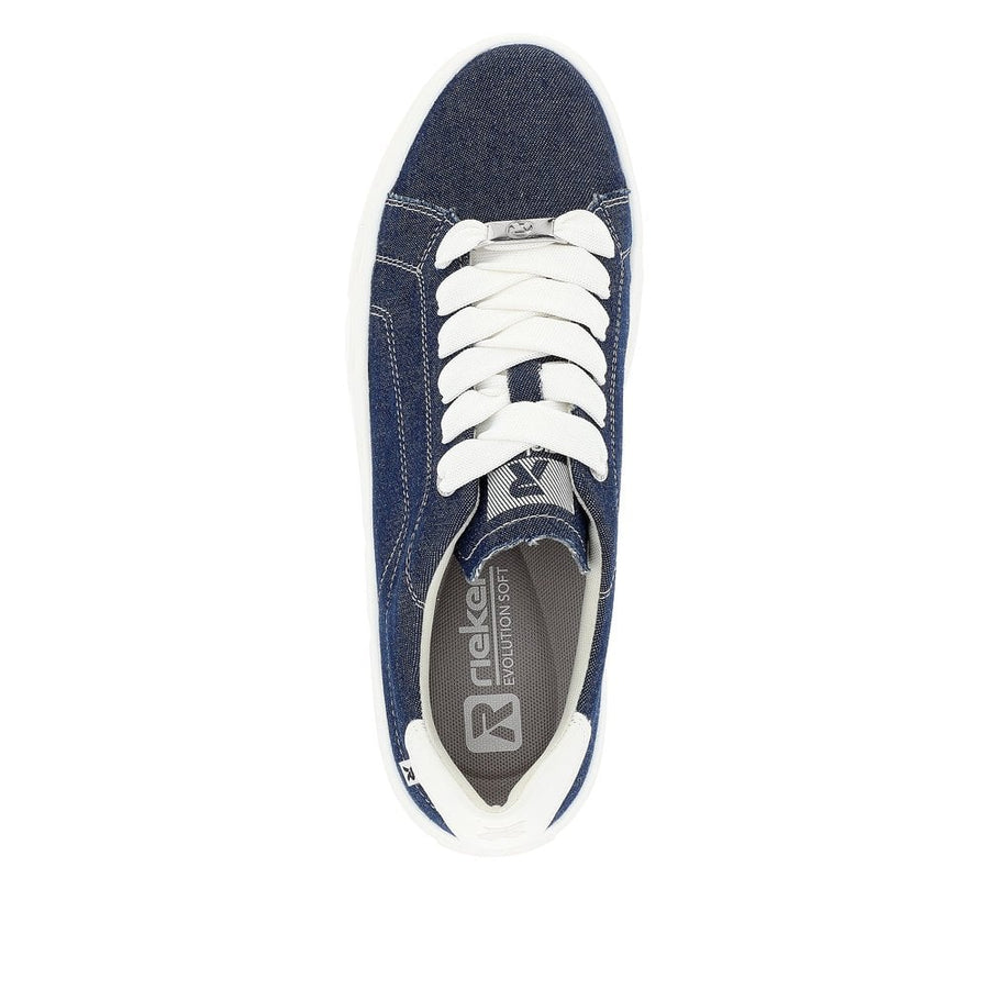 Rieker W0501-14 Ladies Revolution Blue Trainer