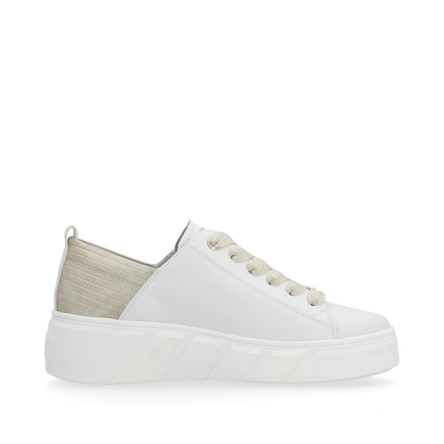 Rieker W0502-81 Ladies Revolution White Trainer