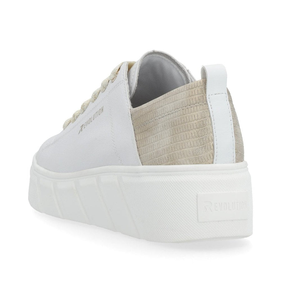 Rieker W0502-81 Ladies Revolution White Trainer