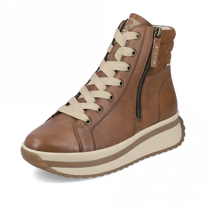 Rieker W0962-24 ladies Brown Tan Ankle Boot