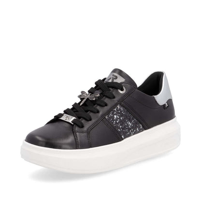 Rieker W1202-00 Ladies Evolution Black Combi Shoe
