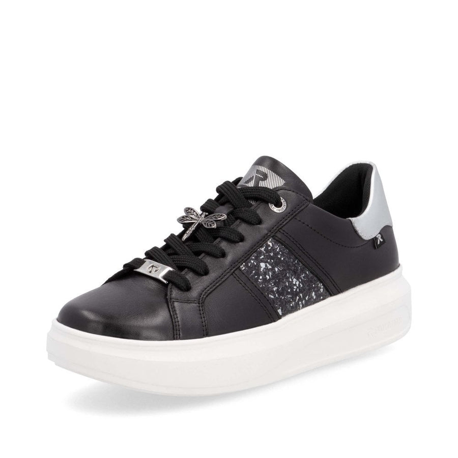 Rieker W1202-00 Ladies Evolution Black Combi Shoe