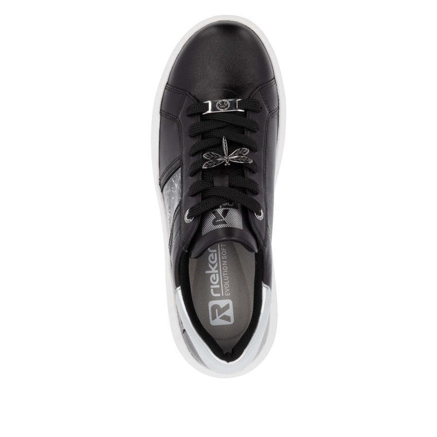 Rieker W1202-00 Ladies Evolution Black Combi Shoe