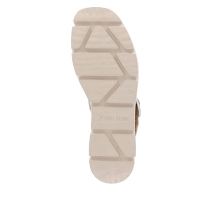 Rieker W1550-60 Ladies Evolution Beige Wedge Sandal