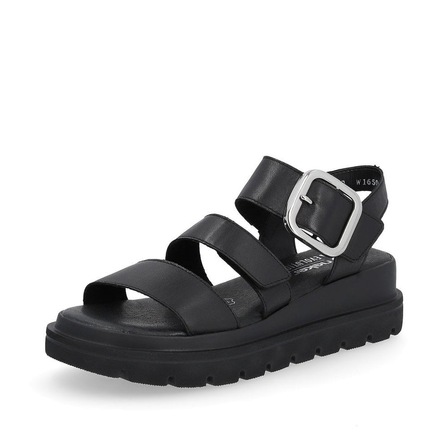 Rieker W1650-00 Ladies Evolution Black Sandal