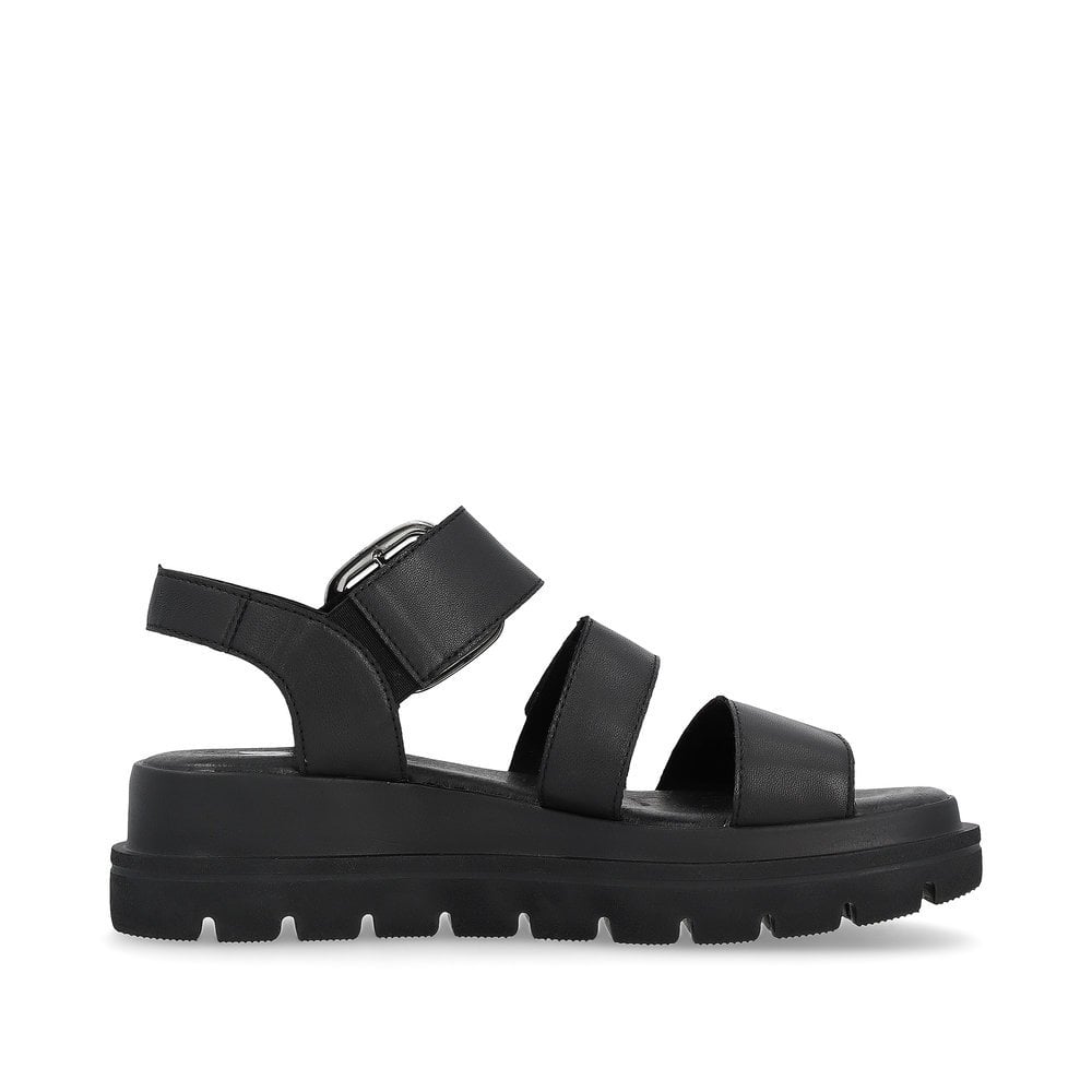 Rieker W1650-00 Ladies Evolution Black Sandal