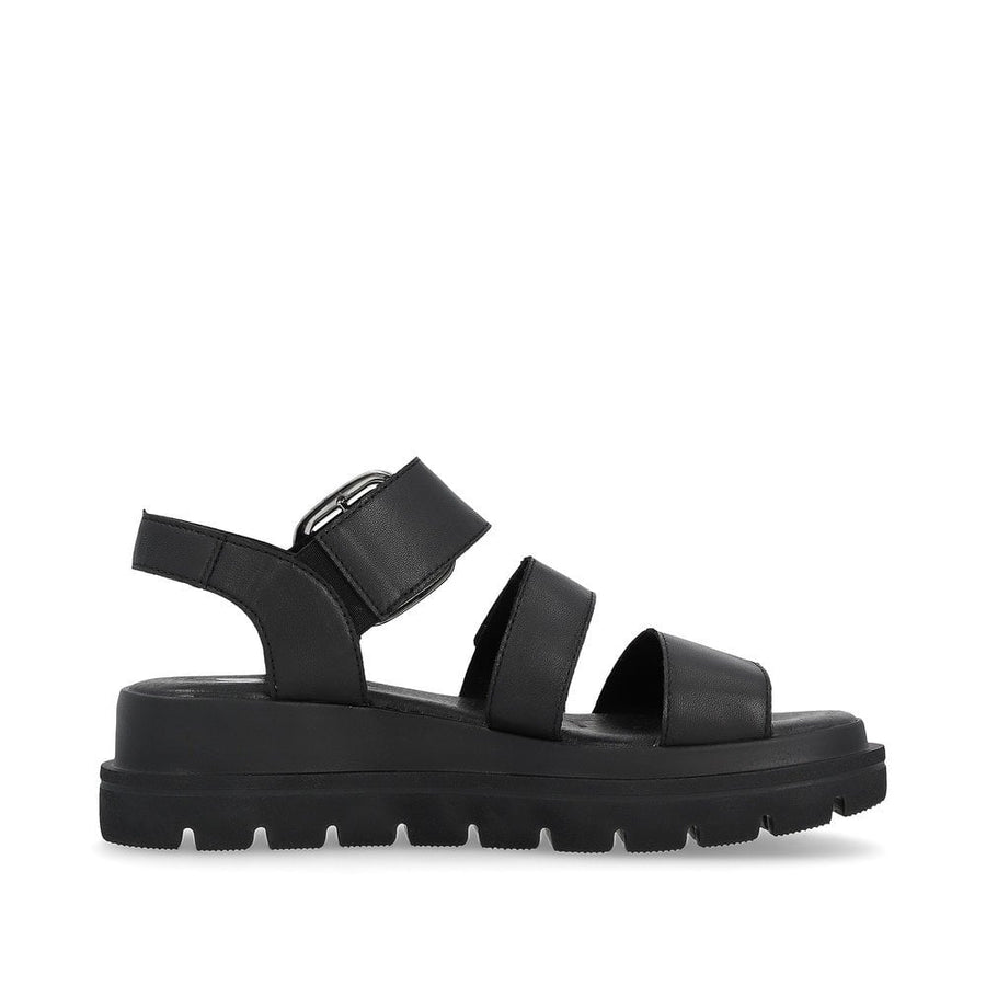 Rieker W1650-00 Ladies Evolution Black Sandal
