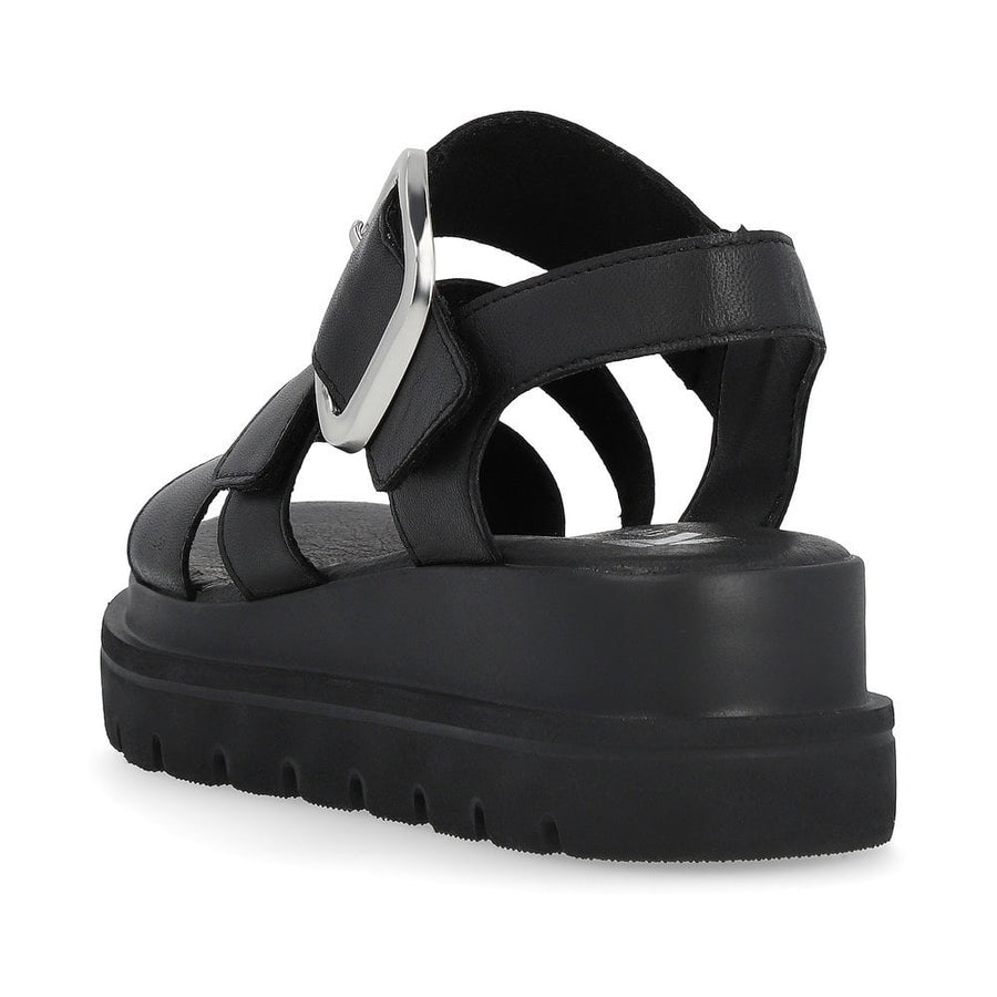 Rieker W1650-00 Ladies Evolution Black Sandal