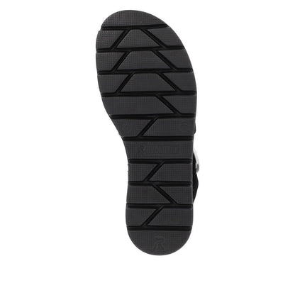 Rieker W1650-00 Ladies Evolution Black Sandal