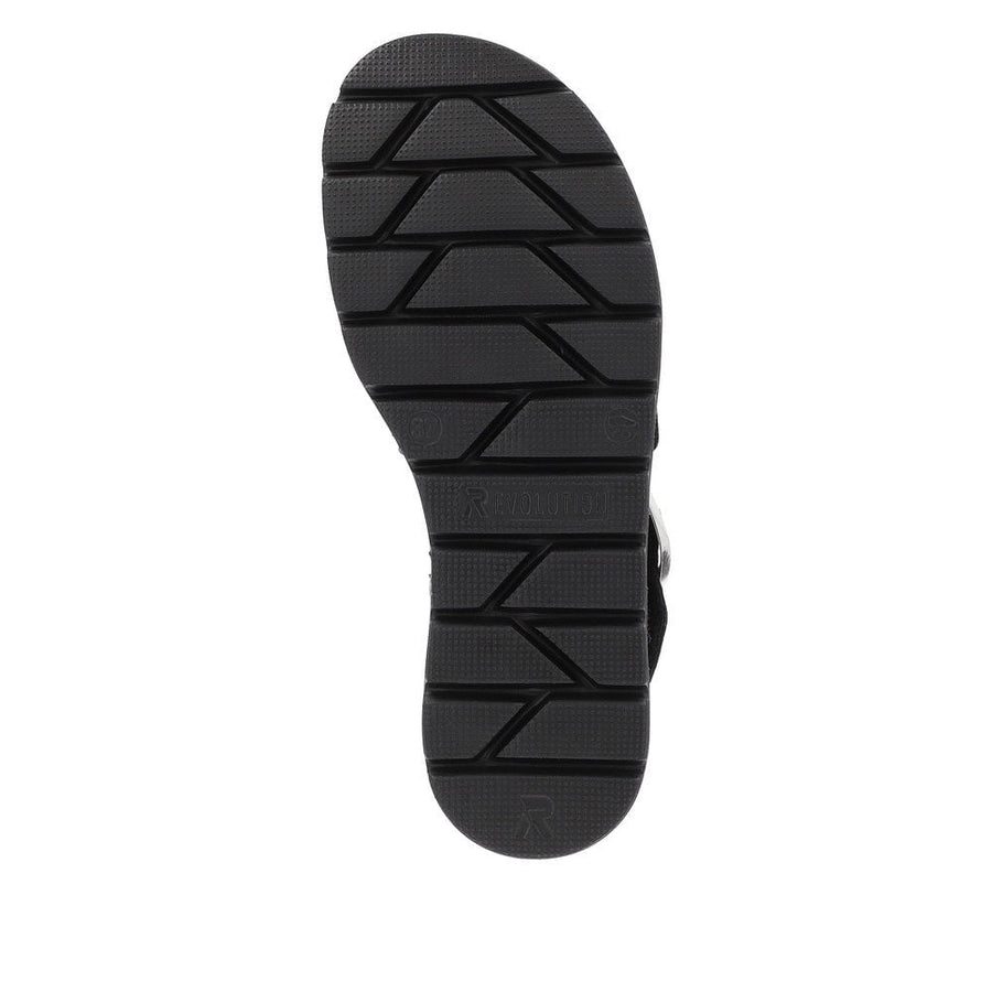Rieker W1650-00 Ladies Evolution Black Sandal