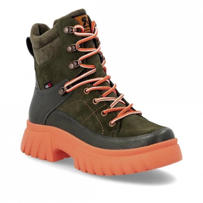 Rieker W1871-54 Revolution Green Lace Up  Tex Waterproof Boot