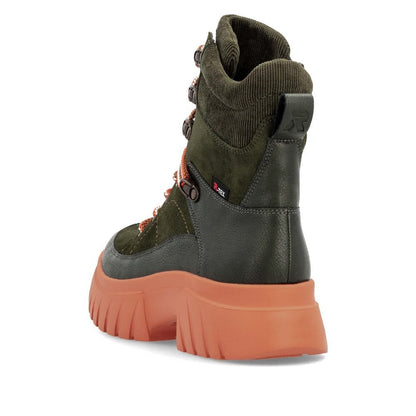 Rieker W1871-54 Revolution Green Lace Up  Tex Waterproof Boot