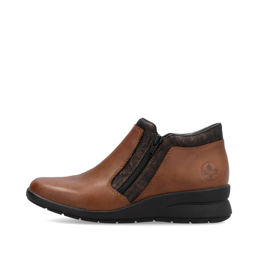 Rieker L4883-24 Ladies Brown Ankle Boot