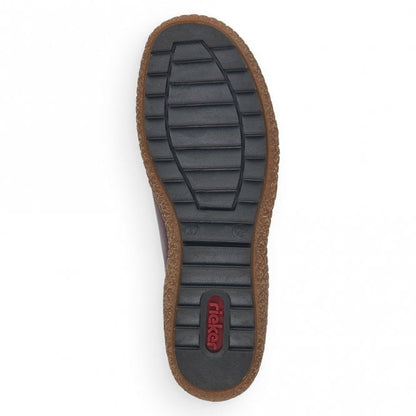 Rieker L7571-25 Ladies Red Combi Slip On Shoe