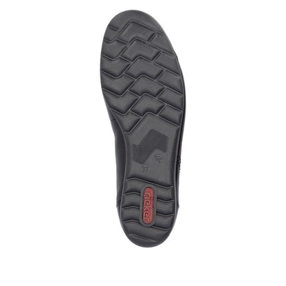 Rieker L9351=00 Ladies Black Slip On Shoe