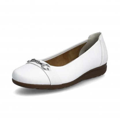 Rieker L9360-80 Ladies White Pump