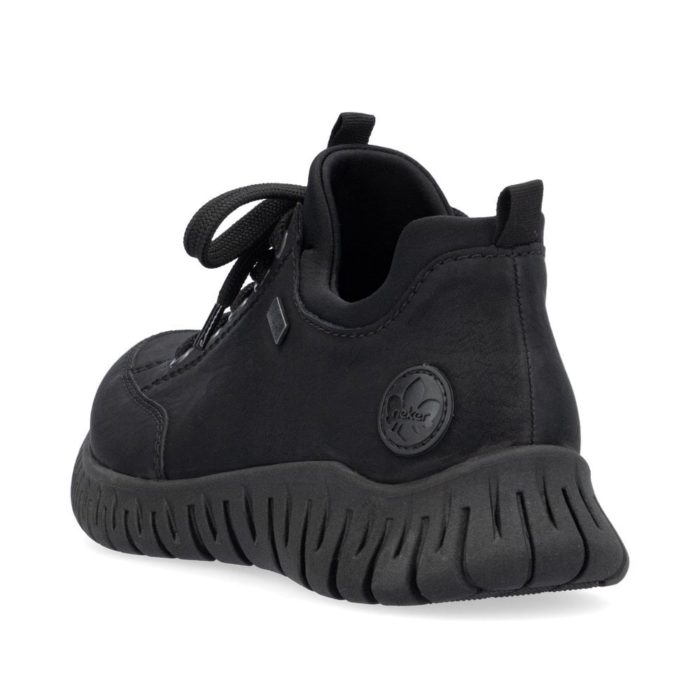 Rieker Tex M5352-00  Ladies Black Slip On Water Resistant Soft Trainer