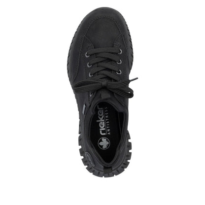 Rieker Tex M5352-00  Ladies Black Slip On Water Resistant Soft Trainer