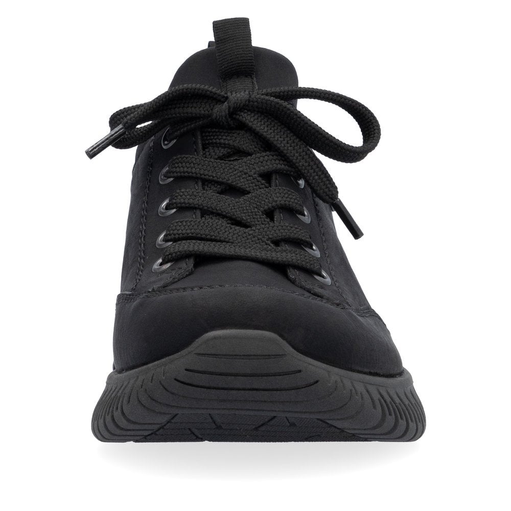 Rieker Tex M5352-00  Ladies Black Slip On Water Resistant Soft Trainer
