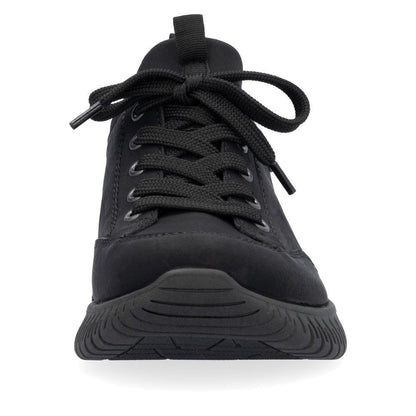 Rieker Tex M5352-00  Ladies Black Slip On Water Resistant Soft Trainer