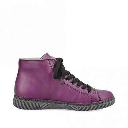 Rieker N0921-30 Ladies Red Zip Ankle Boot