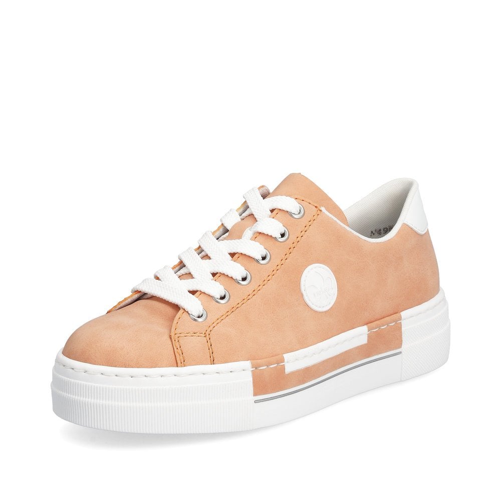 Rieker N49W1-38 Apricot/White  Ladies Trainer