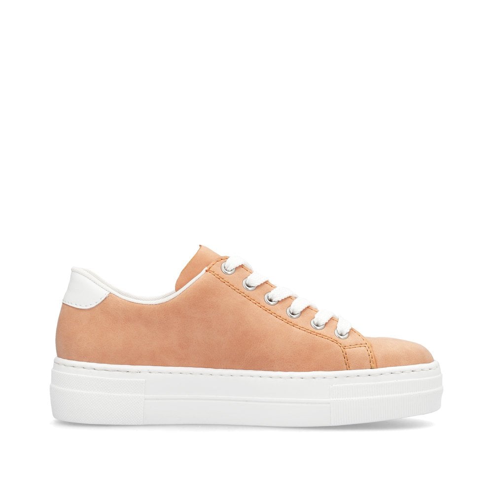Rieker N49W1-38 Apricot/White  Ladies Trainer