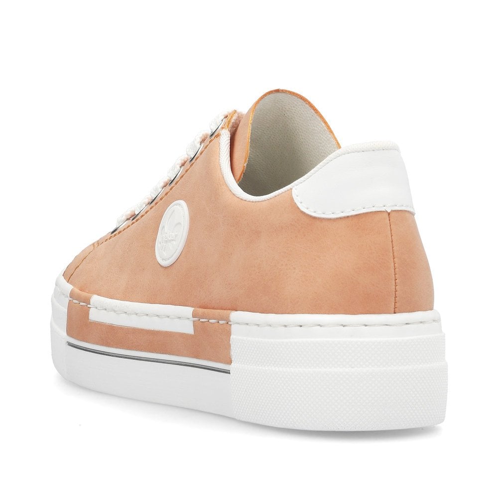 Rieker N49W1-38 Apricot/White  Ladies Trainer