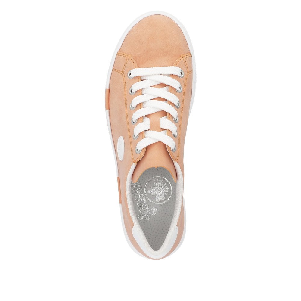 Rieker N49W1-38 Apricot/White  Ladies Trainer