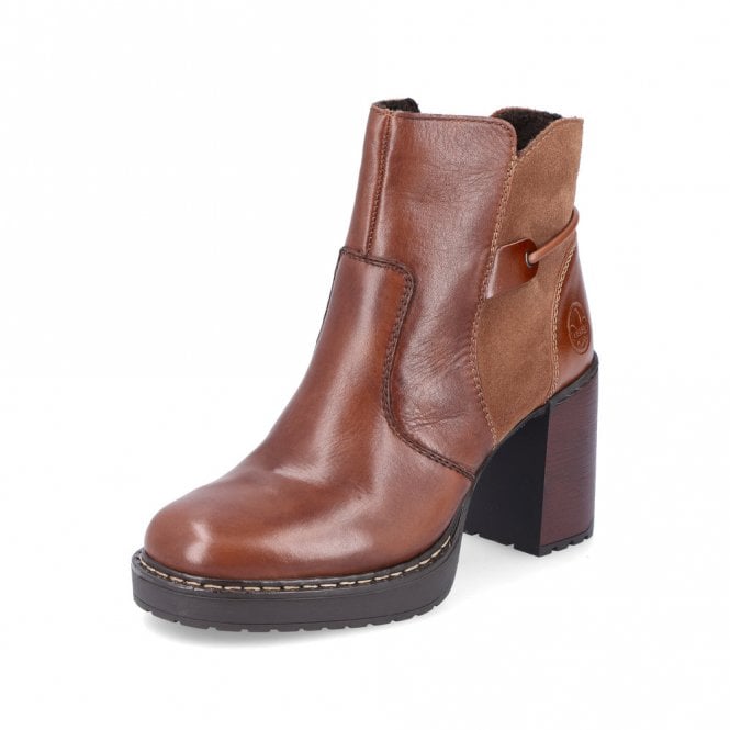 Rieker Y4157-24 Ladies Brown Ankle Boot