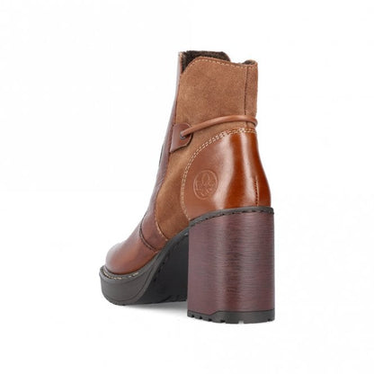 Rieker Y4157-24 Ladies Brown Ankle Boot