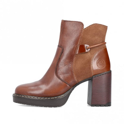 Rieker Y4157-24 Ladies Brown Ankle Boot