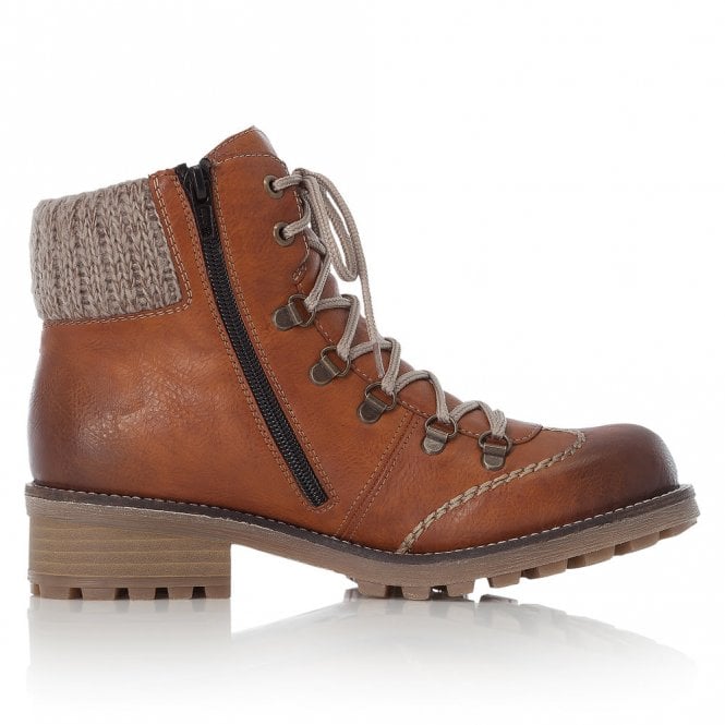 Rieker Ladies Z0444-24 Brown Ankle Boot